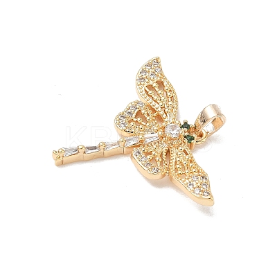 Brass Micro Pave Cubic Zirconia Pendants KK-L254-06G-1