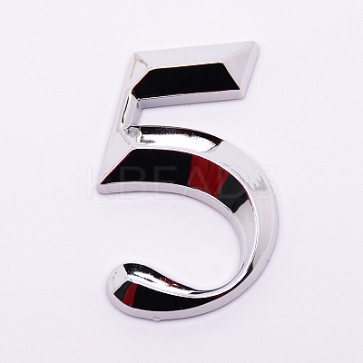 Plastic & PVC Number Sign Labels LS-KY-WH0023-B05-01-1