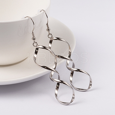 Tarnish Resistant Helix 304 Stainless Steel Dangle Earrings EJEW-D209-02-1