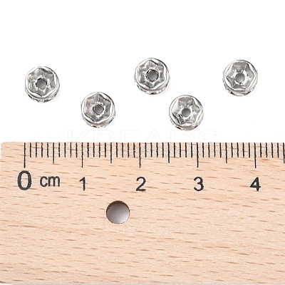316 Surgical Stainless Steel Crystal Rhinestone Spacer Beads X-STAS-N032-06P-1