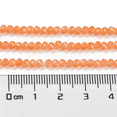 Baking Paint Transparent Glass Beads Strands DGLA-A034-J2mm-B03-1