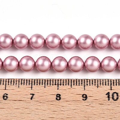 Baking Paint Pearlized Glass Pearl Bead Strands HY-N002-6mm-C01-1