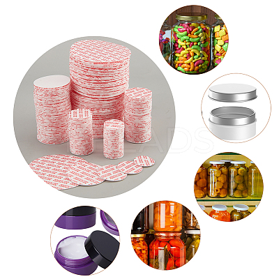500Pcs 5 Style Flat Round Foam Lid Liners AJEW-NB0005-19-1