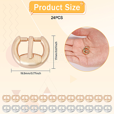 24Pcs 2 Colors Zinc Alloy Roller Buckles FIND-FH0009-88-1