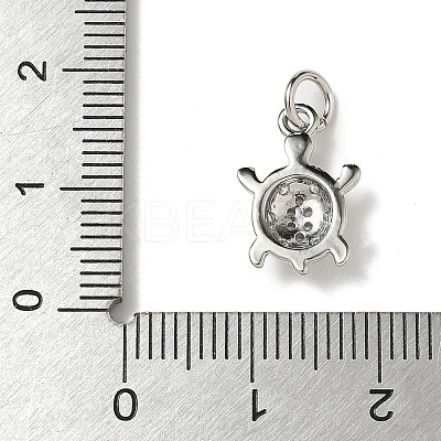 Brass Micro Pave Cubic Zirconia Charms KK-I276-37P-1