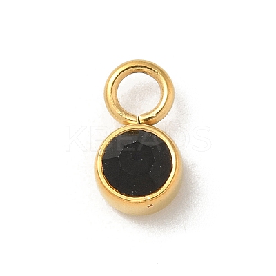 Ion Plating(IP) 304 Stainless Steel with Rhinestone Charms STAS-G351-13G-01-1