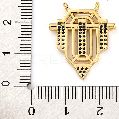 Brass Micro Pave Cubic Zirconia Pendants KK-K339-10B-03-1