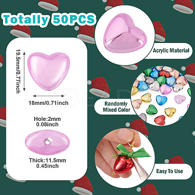 50Pcs Plating Opaque Acrylic Beads PACR-TA0001-23-1