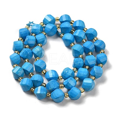 Dyed Natural Howlite Beads Strands G-G023-B01-02A-1