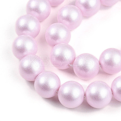 Baking Paint Pearlized Glass Pearl Bead Strands HY-N002-8mm-C03-1
