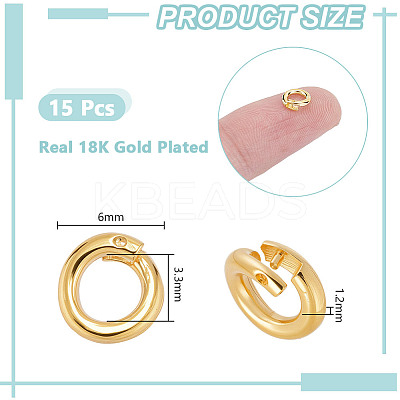 15Pcs 925 Sterling Silver Locking Jump Ring STER-GA0001-19-1