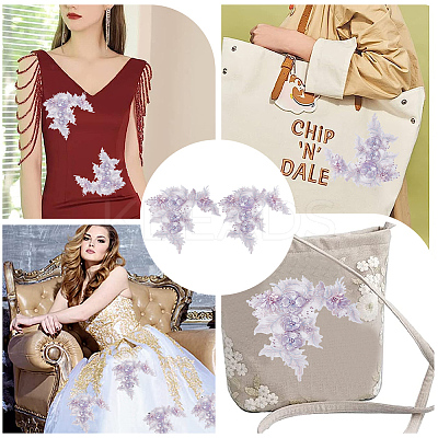 3D Polyester Computerized Embroidery Cloth Sew on Appliques DIY-WH0320-54B-1