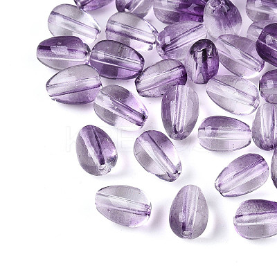 Baking Paint Transparent Glass Beads DGLA-N014-10C-1