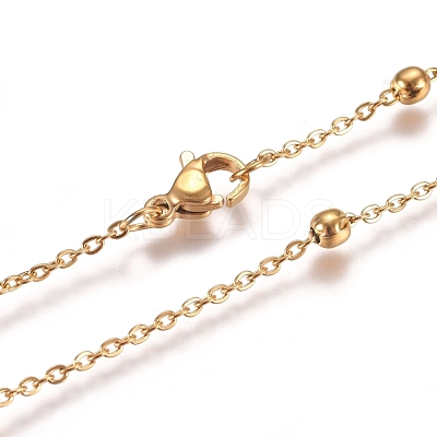304 Stainless Steel Cable Chain Necklaces NJEW-L159-08B-G-1