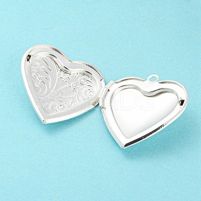 Brass Locket Pendants KK-M263-01S-1