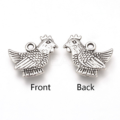 Tibetan Style Alloy Pendants TIBEP-T002-10AS-RS-1