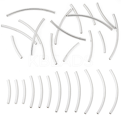 16Pcs 4 Styles 925 Sterling Silver Tube Beads STER-TA0001-41-1