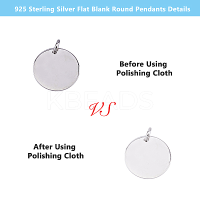 2Pcs Rhodium Plated 925 Sterling Silver Pendants STER-DC0001-43-1