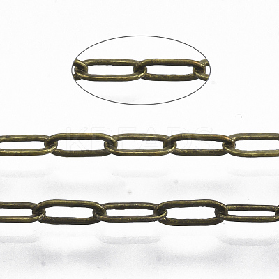 Brass Paperclip Chains X-CHC-S008-001D-AB-1