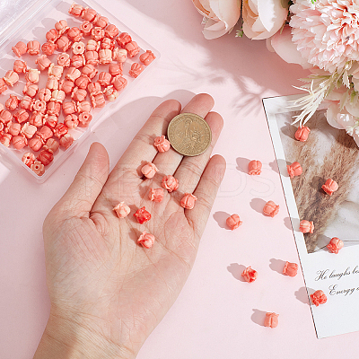 100Pcs Synthetic Coral Beads CORA-SP0001-20A-1