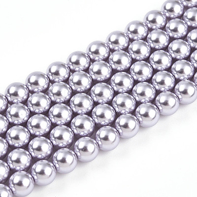 Baking Paint Pearlized Glass Pearl Bead Strands HY-N002-5mm-A04-1