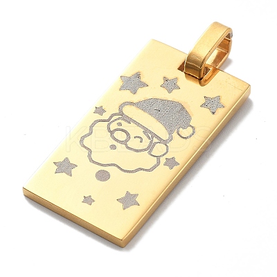 Christmas Ion Plating(IP) 304 Stainless Steel Pendants STAS-Z098-37G-1