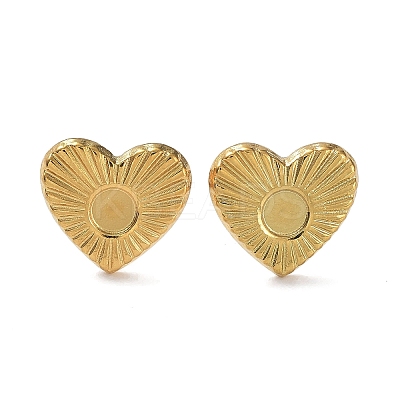 Ion Plating(IP) Rack Plating 304 Stainless Steel Stud Earring Findings X-STAS-M323-26G-1