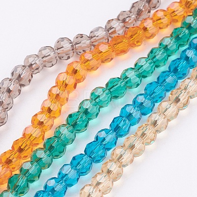 Eco-Friendly Glass Round Beads Strands EGLA-J042-4mm-M02-1
