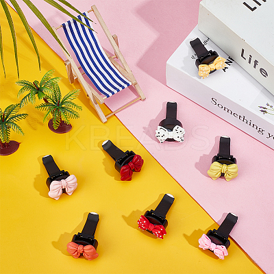 Bowknot Resin Car Air Vent Clips HJEW-OC00269-1