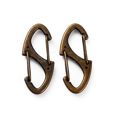 Zinc Alloy Double Snap Hook Spring Keychain Clasps FIND-WH0155-013AB-1