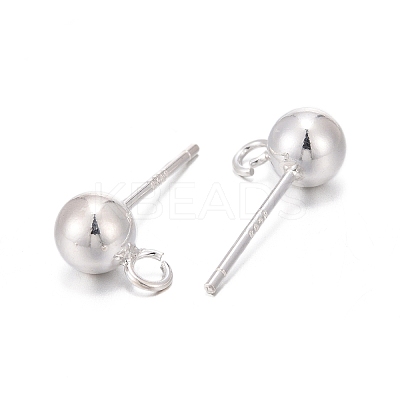 925 Sterling Silver Stud Earring Findings STER-S002-50-1