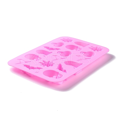 Halloween Theme Tombstone/Skull/Bat Cake Decoration Food Grade Silicone Molds DIY-E067-04-1