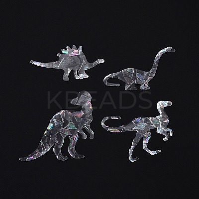 Custom Dinosaur Shape Waterproof PVC Laser Adhesive Stickers DIY-WH0256-013-1