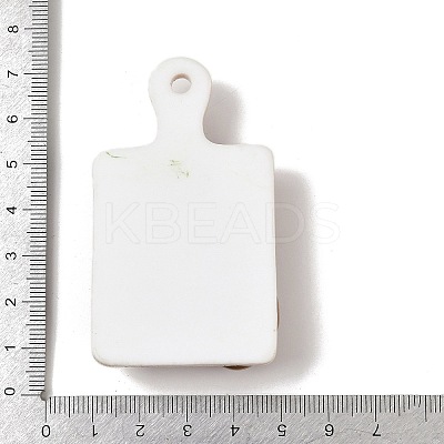 Opaque Resin Pendants RESI-K030-08B-1