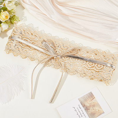 1Pc Imitation Leather Lace Flower Wrap Around Waist Belts for Women AJEW-CL0002-88A-1