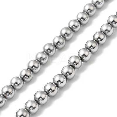 Electroplate Synthetic Magnetic Hematite Beads Strands G-E602-01C-1