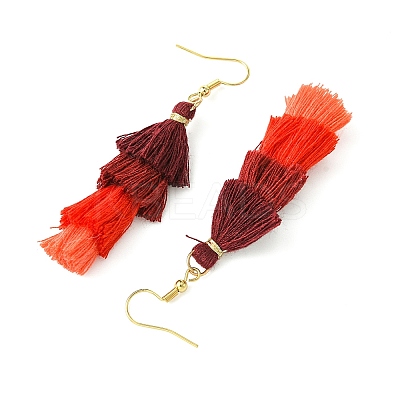 Colorful Tassel Pendants Dangle Earrings for Women EJEW-JE06108-1