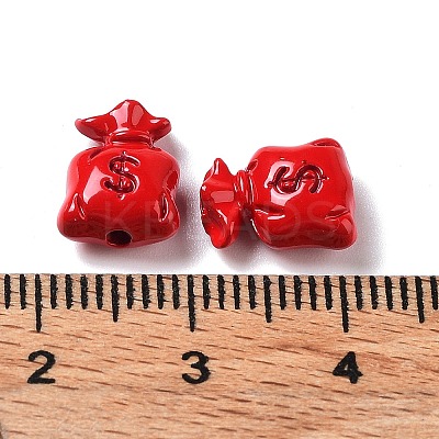 Spray Painted Alloy Bead PALLOY-H134-45-1