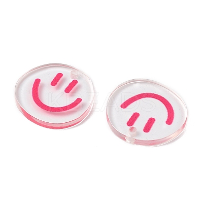 Transparent Printed Acrylic Pendants TACR-P005-01C-1