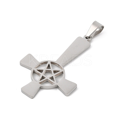 304 Stainless Steel Pendants STAS-C116-02P-1