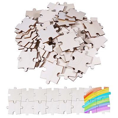 60Pcs Unfinished Wood Puzzle Cutout DIY-GL0005-44-1