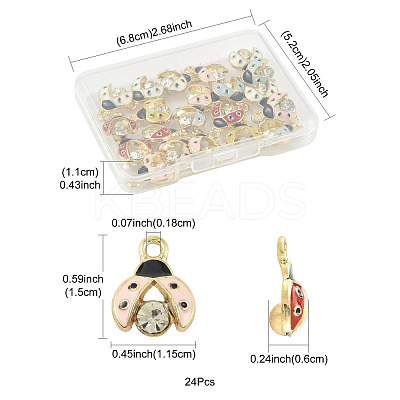 24Pcs Alloy Enamel Charms ENAM-FS0003-76-1