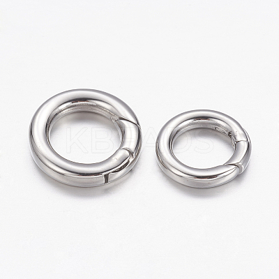 Tarnish Resistant 304 Stainless Steel Spring Gate Rings LS-STAS-D070-01P-2-1