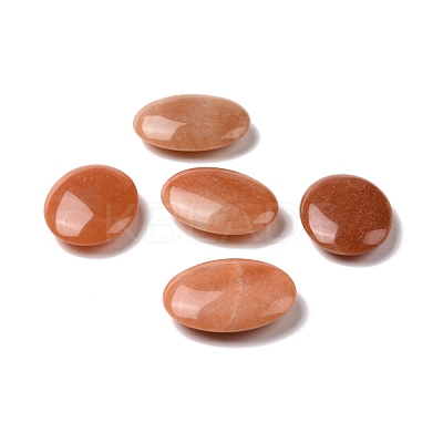 Natural Red Aventurine Oval Palm Stone G-P415-55B-1