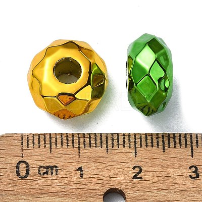 UV Plating Acrylic European Beads X-OACR-E033-22-1
