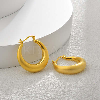 Brass Ring Hoop Earrings EJEW-Q391-10G-1