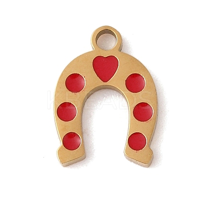 Ion Plating(IP) 304 Stainless Steel Enamel Charms STAS-Z083-04G-1