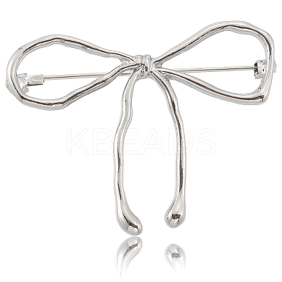 Bowknot Alloy Brooches for Women JEWB-WH20003-09P-1