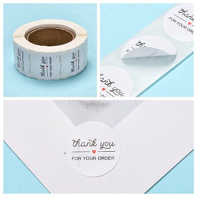 1 Inch Thank You Adhesive Label Stickers DIY-J002-C03-1