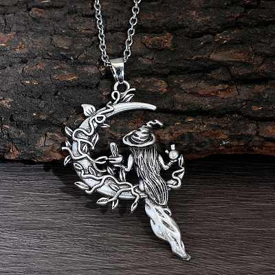 Tibetan Style Zinc Alloy Pendant Necklaces for Women FS-WGBD114-02-1
